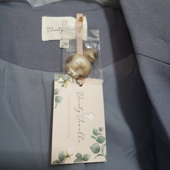 NWT Size Medium Blue Dainty jewells Blazer - Picture 3 of 5